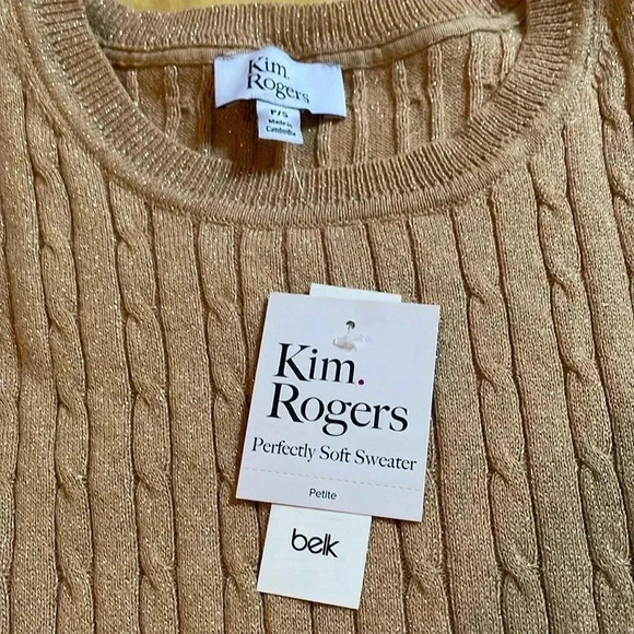 Kim Rogers perfectly soft Sweaters size ps tan-gold - Picture 10 of 11